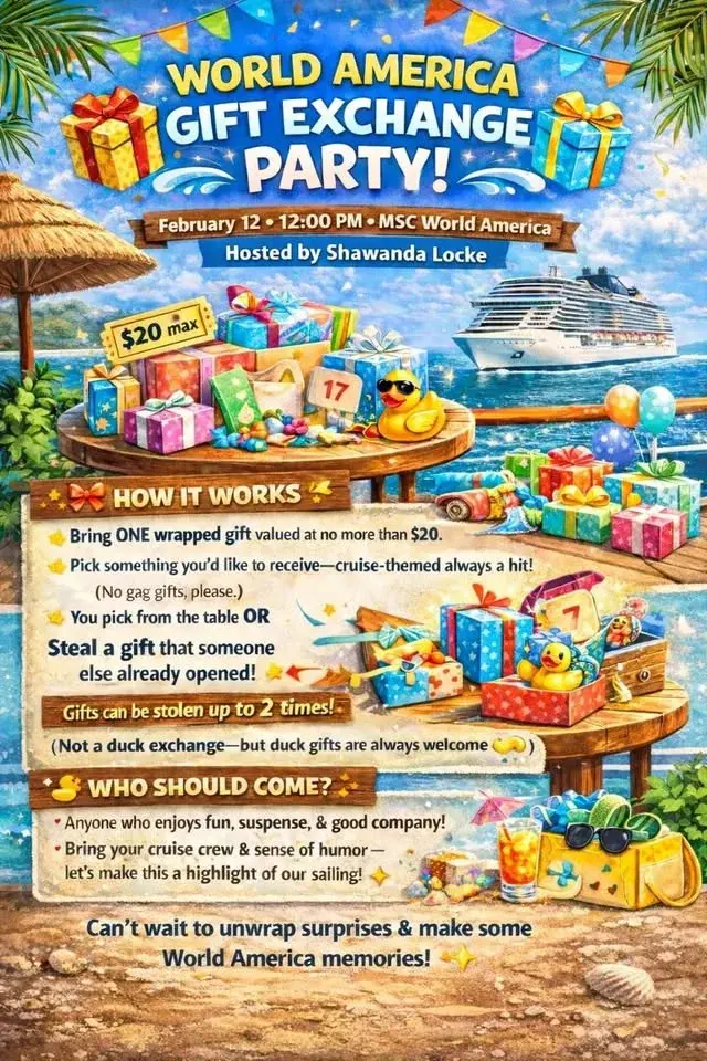In Person Gift Exchange(no going to cabins)