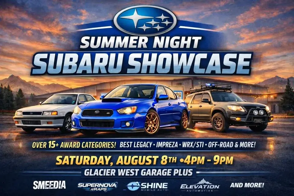  SUBARU SHOWCASE + SUBARU SWAP MEET (FREE TO ATTEND)