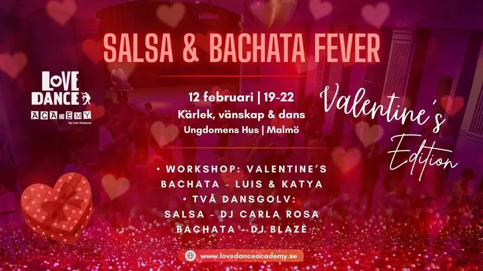 ♥︎ Valentine's Edition ♥︎ Salsa & Bachata Fever | by Love Dance Academy | varje torsdag