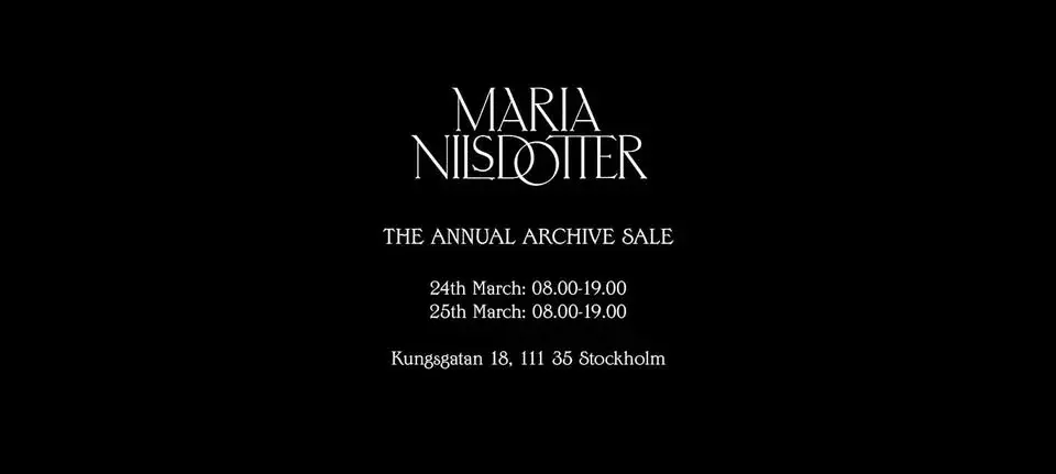 Maria Nilsdotter Archive Sale