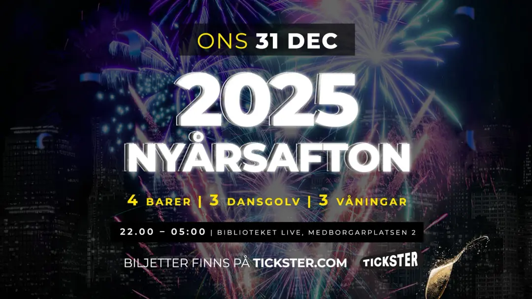 SOLD OUT! NYÅRSAFTON 2025/2026 PÅ BIBLIOTEKET LIVE