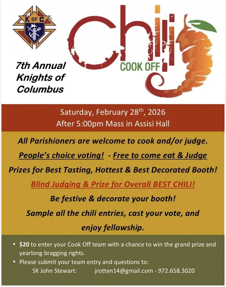 Knights of Columbus 7th Annual Chili Cookoff