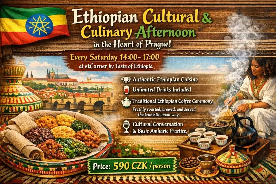 🇪🇹✨ Ethiopian cultural and culinary afternoon in the Heart of Prague!