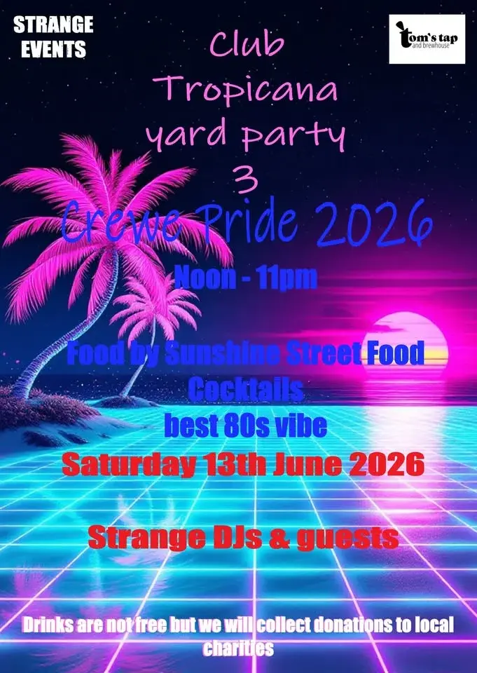 Club Tropicana 3 - In support of Crewe Pride 2026