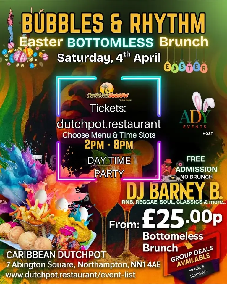Bubbles & Rhythm โ Easter Bottomless Brunch ๐ฅ๐ฃ