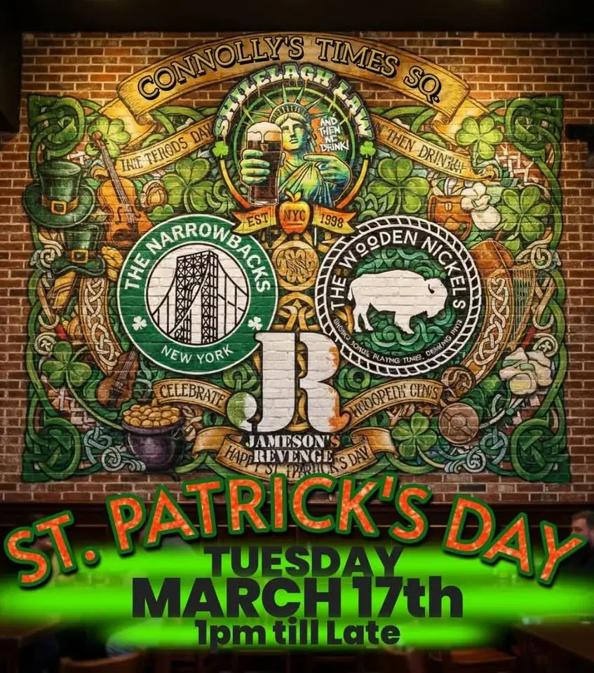 ST. Patrick's Day in NYC with Shilelagh Law, The Narrowbacks, The Wooden Nickels & Jameson's Revenge