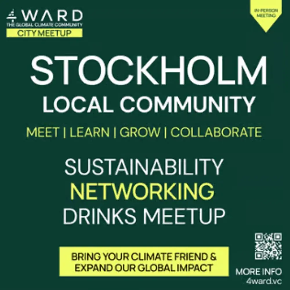 Stockholm Climate 4WARD Quarterly Member Sustainability Drinks Meetup
