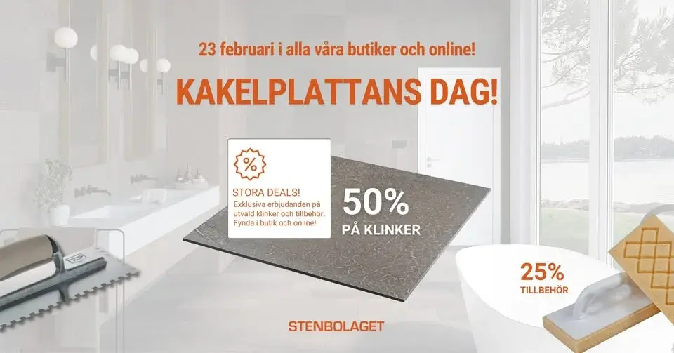 Fira kakelplattans dag - Stenbolaget Huddinge