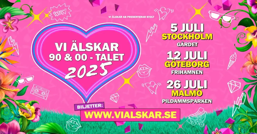 đ Vi Ă€lskar 90 & 00-talet 2025 â Stockholm đ