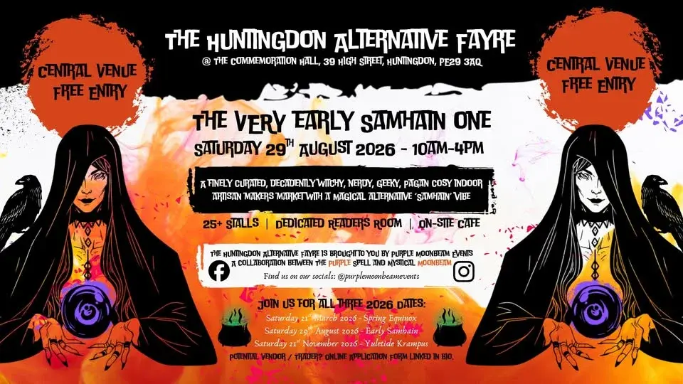 The Huntingdon Alternative Fayre, Early Samhain 2026 - Saturday 29th August π
