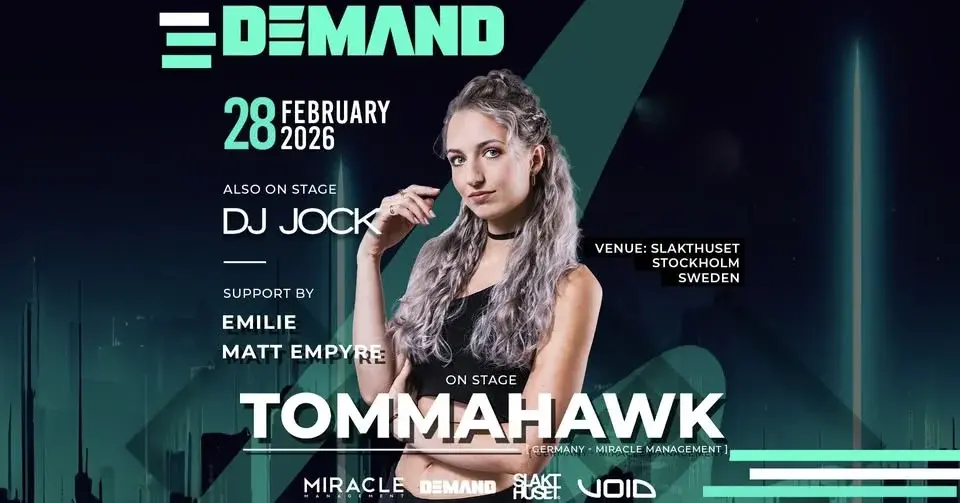 DEMAND w/Tommahawk | DJ Jock | Emilie | Matt Empyre  | Room 2: Retro Hits