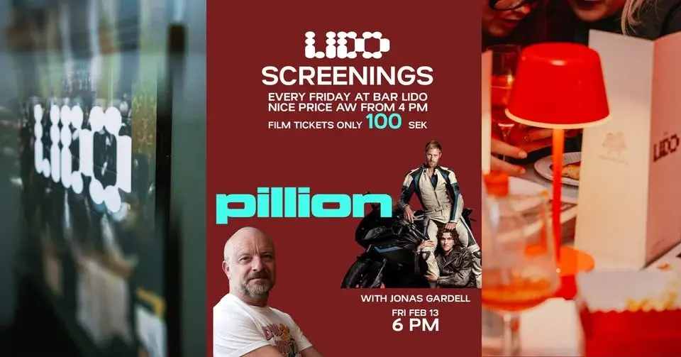 LIDO SCREENINGS - PILLION endast 100 kr - med besök av JONAS GARDELL