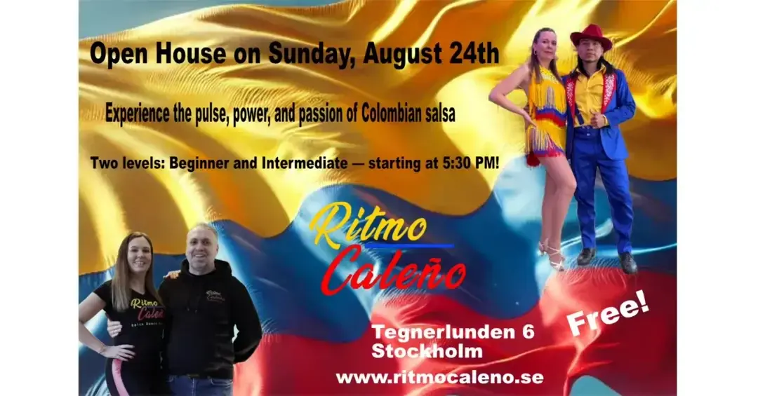 Colombian Salsa. Open House on Sunday, August 24th 💃🎶