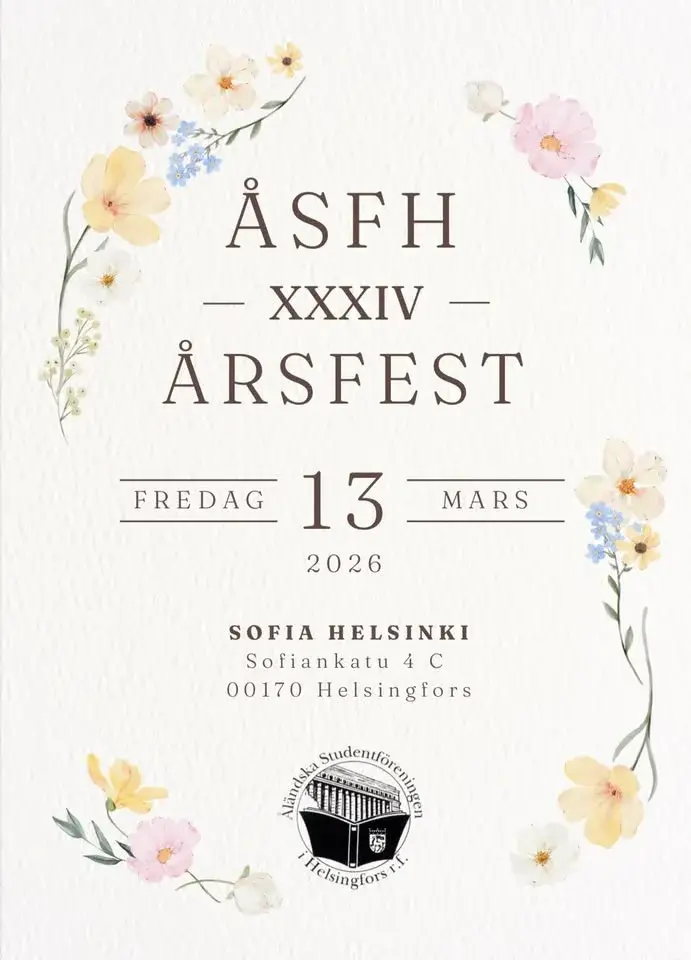 Åländska Studentföreningen i Helsingfors 34:e ÅRSFEST