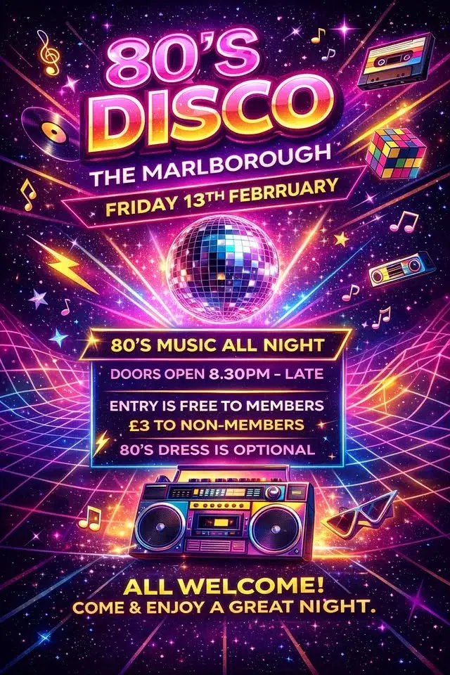 80s Disco-Open to all