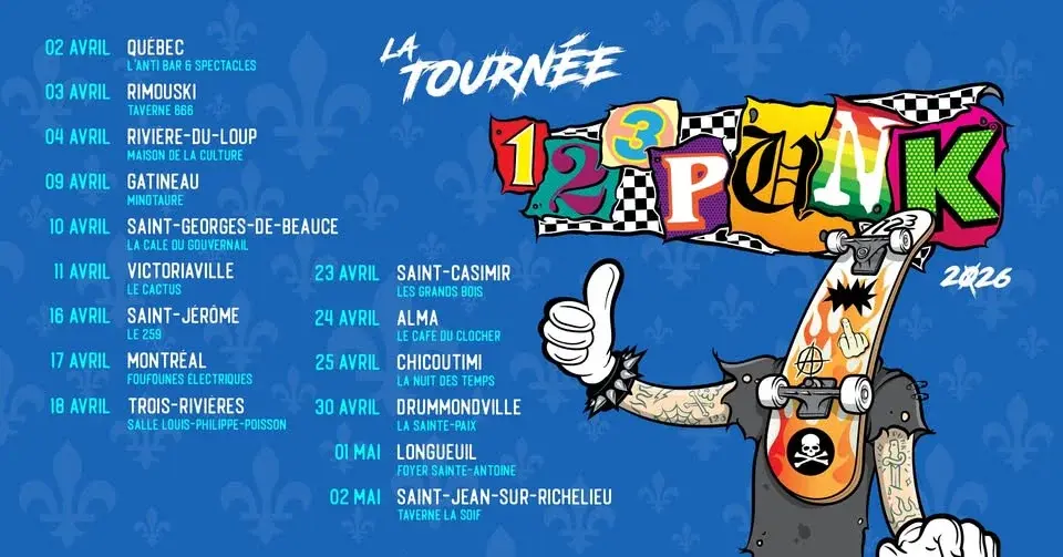 La tournée 123Punk 2026 à Montréal  // Vendredi 17 avril 2026 // Foufounes Électriques