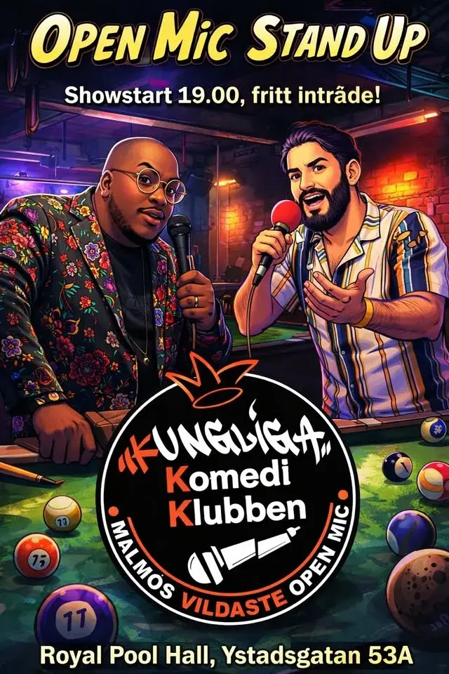 Kungliga KomediKlubben Open Mic - Fritt inträde! 