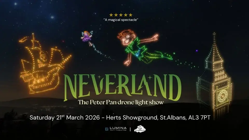 Neverland: The Peter Pan drone light show- St.Albans