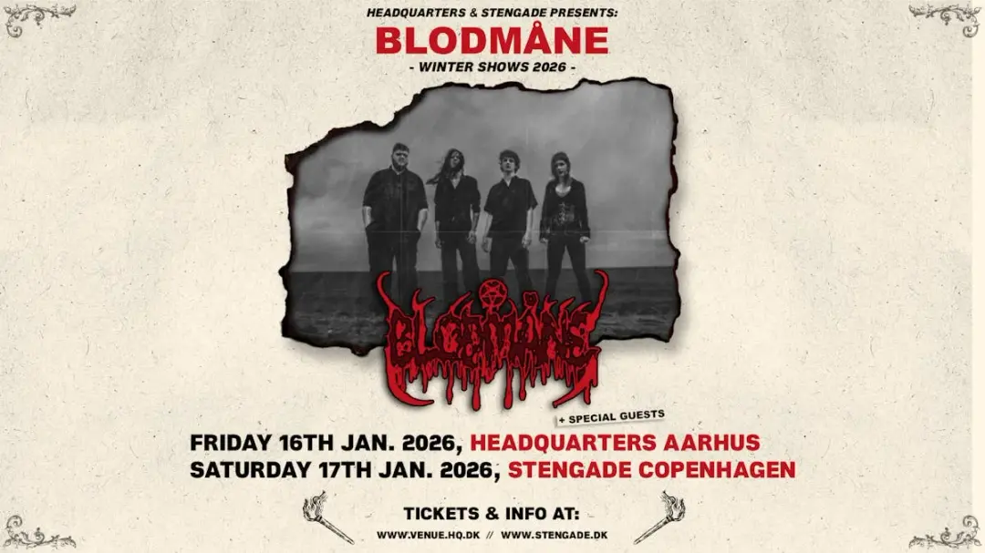 Blodmåne + Special Guest: Crimson Burial + Support: Heksproces + Afterparty: DJ Queen of the Night