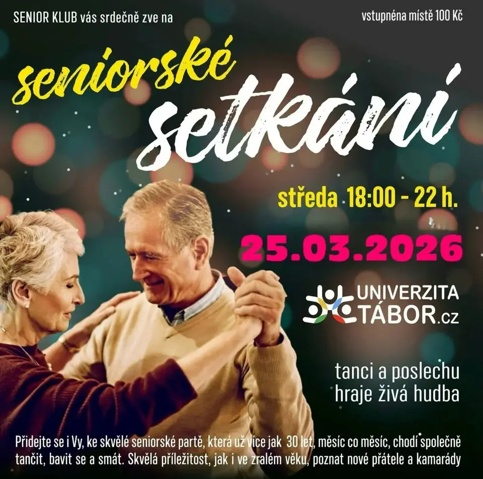 SENIORSKÉ SETKÁNÍ - březen 2026 - v Univerzitě Tábor