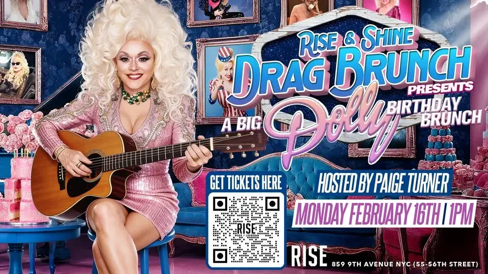 Paige Turner as Dolly Parton Drag Brunch at Rise