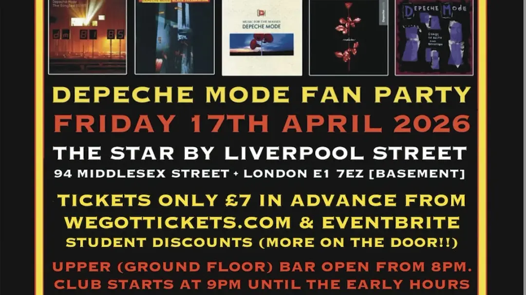 DEPECHE MODE FAN PARTY at The Star By Liverpool St.