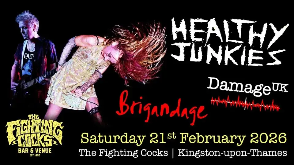 Healthy Junkies with Brigandage and Damage UK at The Fighting Cocks Kingston