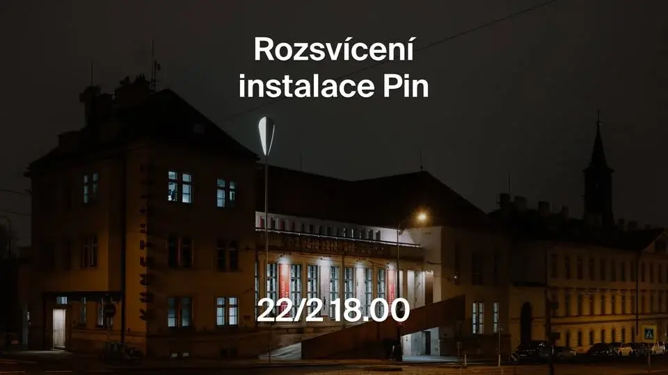 Opening s Lexova & Smetana: Rozsvícení instalace Pin na fasádě