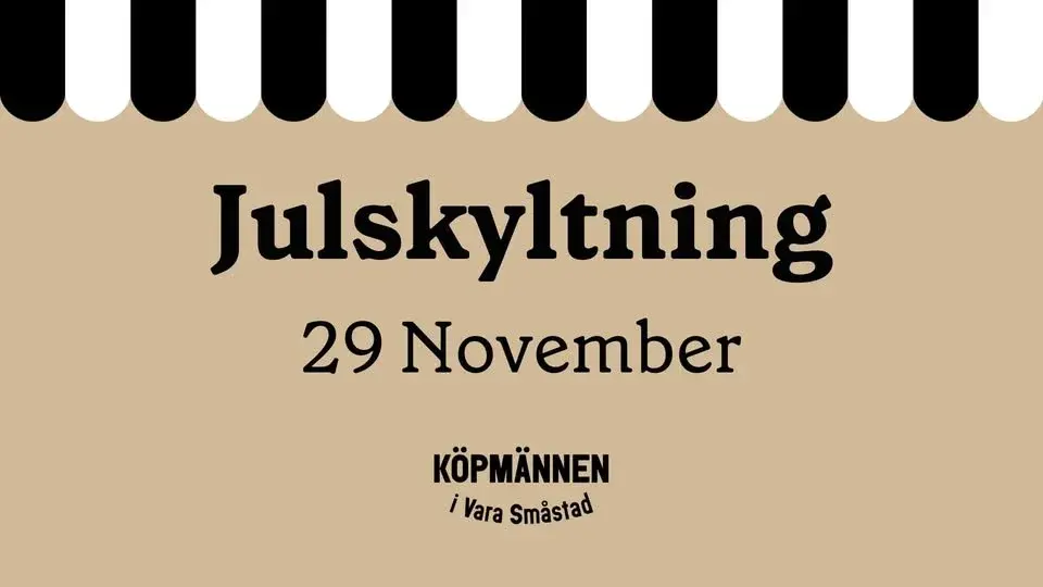 Julskyltning med julmarknad