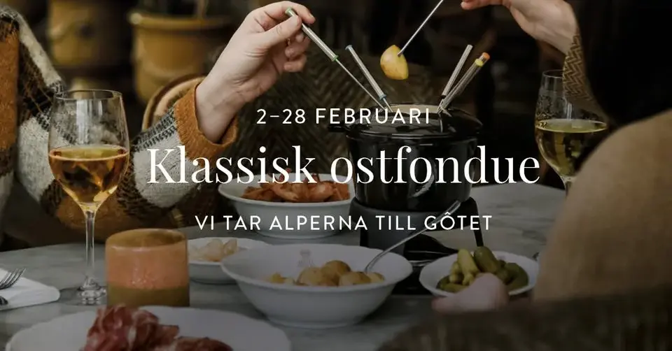 Klassisk ostfondue på Hôtel Eggers 🧀