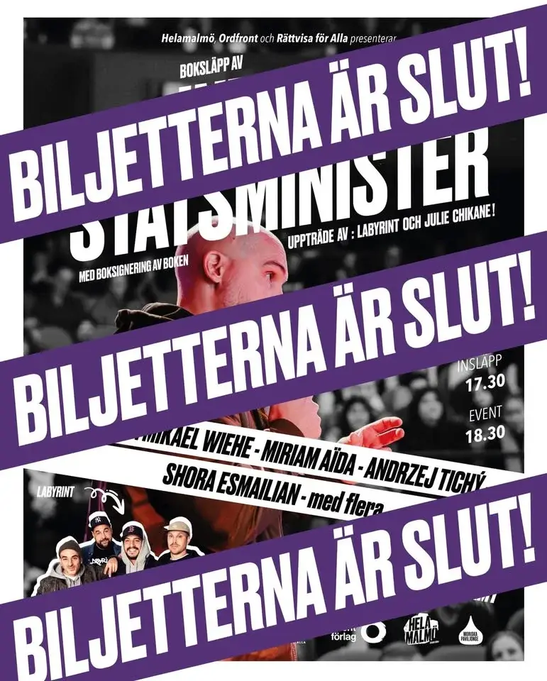 Inte din statsminister - boksläpp och uppläsning