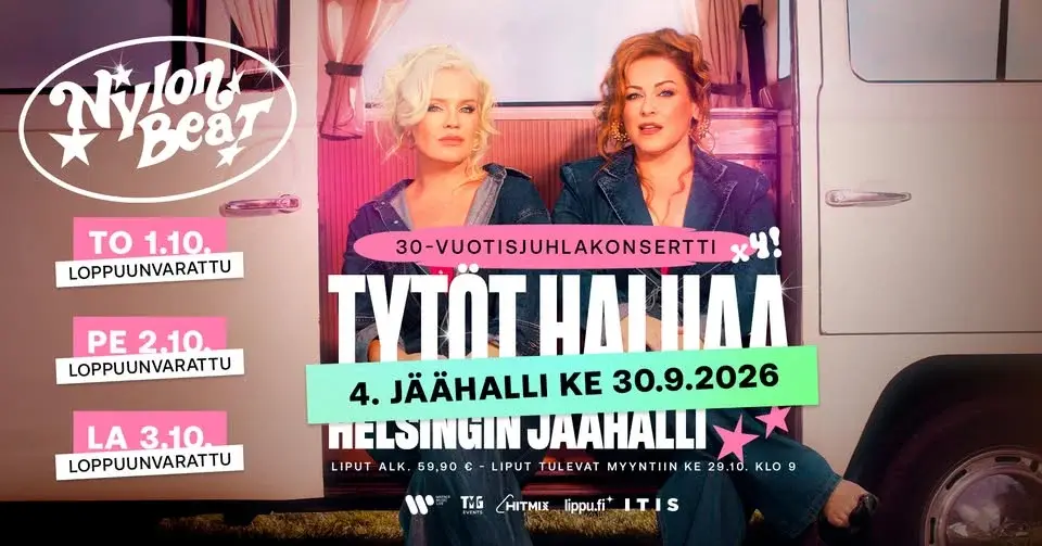 Nylon Beat – TYTÖT HALUAA 30-vuotisjuhlakonsertit