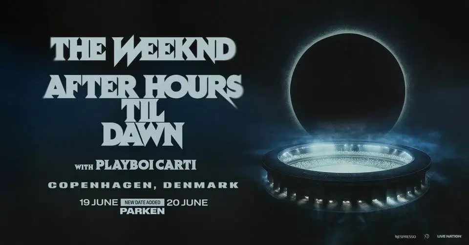 The Weeknd: After Hours Til Dawn Tour / Parken 19. + 20. juni 2026 / Få billetter tilbage