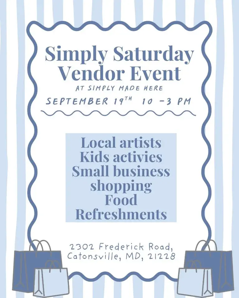 Simply Saturday Vendor Event 9/19