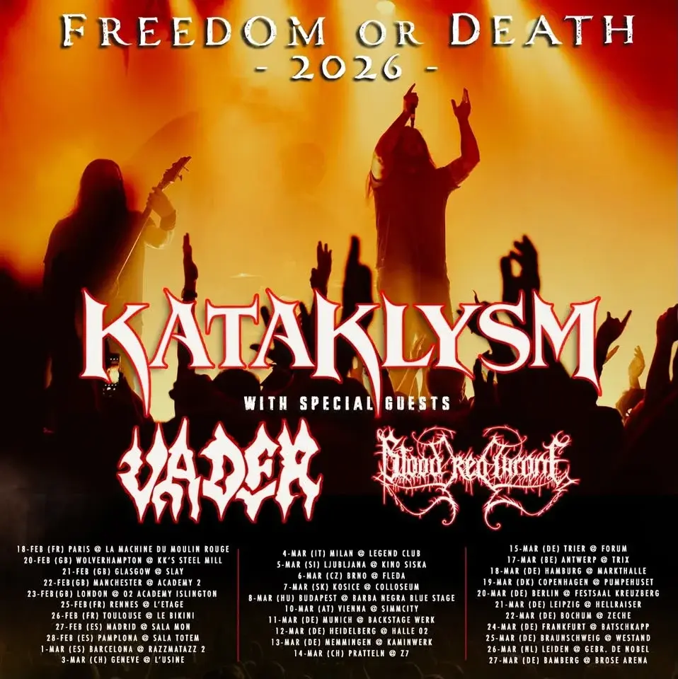 π Kataklysm, Vader, Blood Red Throne β π¬π§ Wolverhampton | Freedom or Death Tour 2026