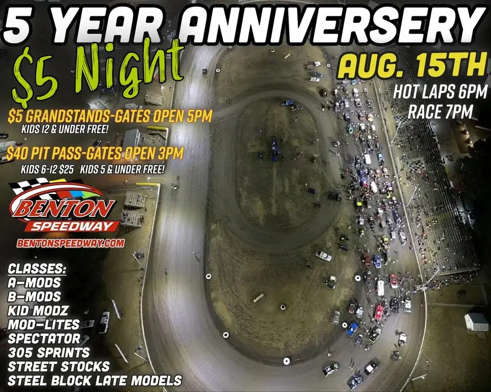 $5 NIGHT! 5 Year Anniversary-Circle Track Race