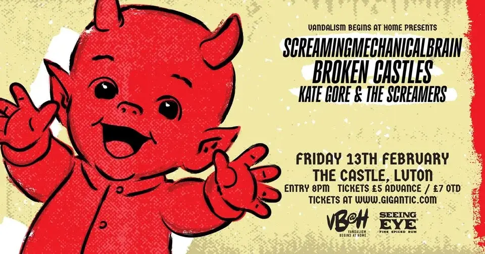 VBAH Presents: ScreamingMechanicalBrain/ Broken Castles/ Kate Gore & The Screamers 