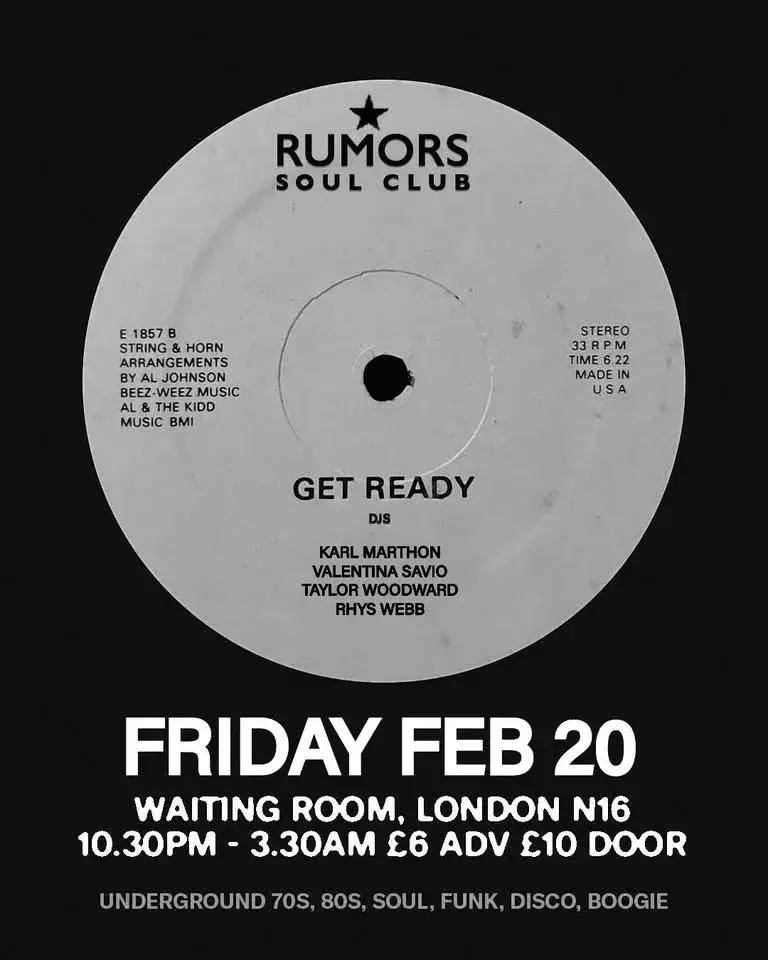 Rumors Soul Club w/ special guest Karl Marthon