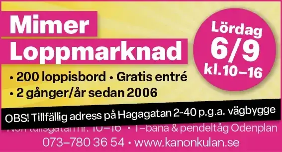 đïž Mimer Loppmarknad Odenplan đïžâš