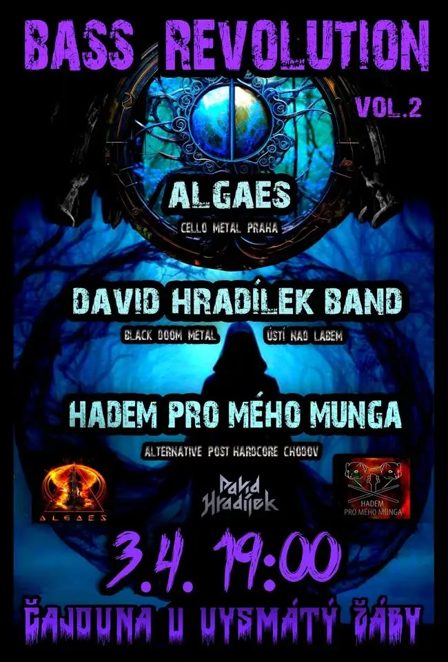 BASS REVOLUTION !!! đ¸ ALGAES, DAVID HRADĂLEK BAND, HADEM PRO MĂHO MUNGA