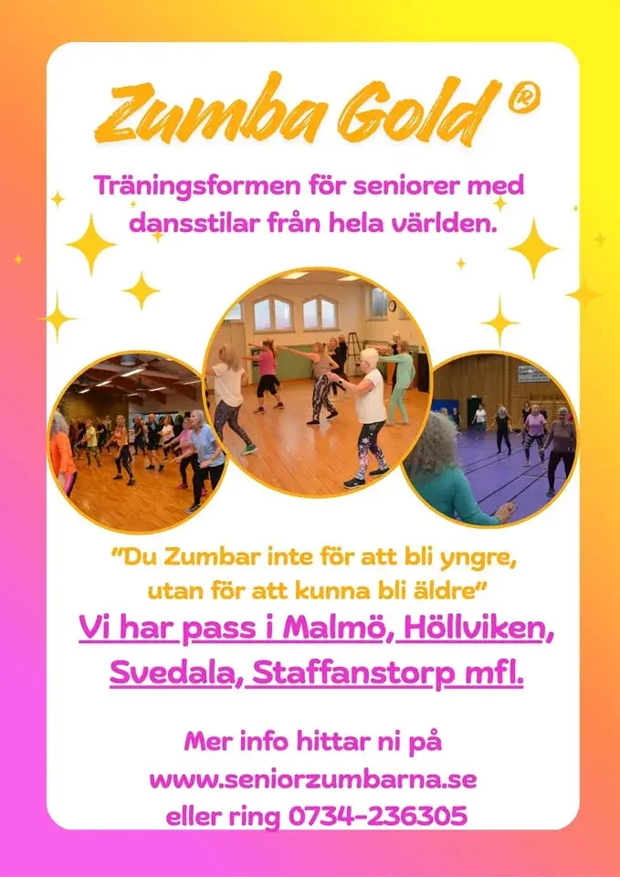 Zumba Gold för seniorer - alla kurser startar v.6. Anmäl er på vår hemsida.