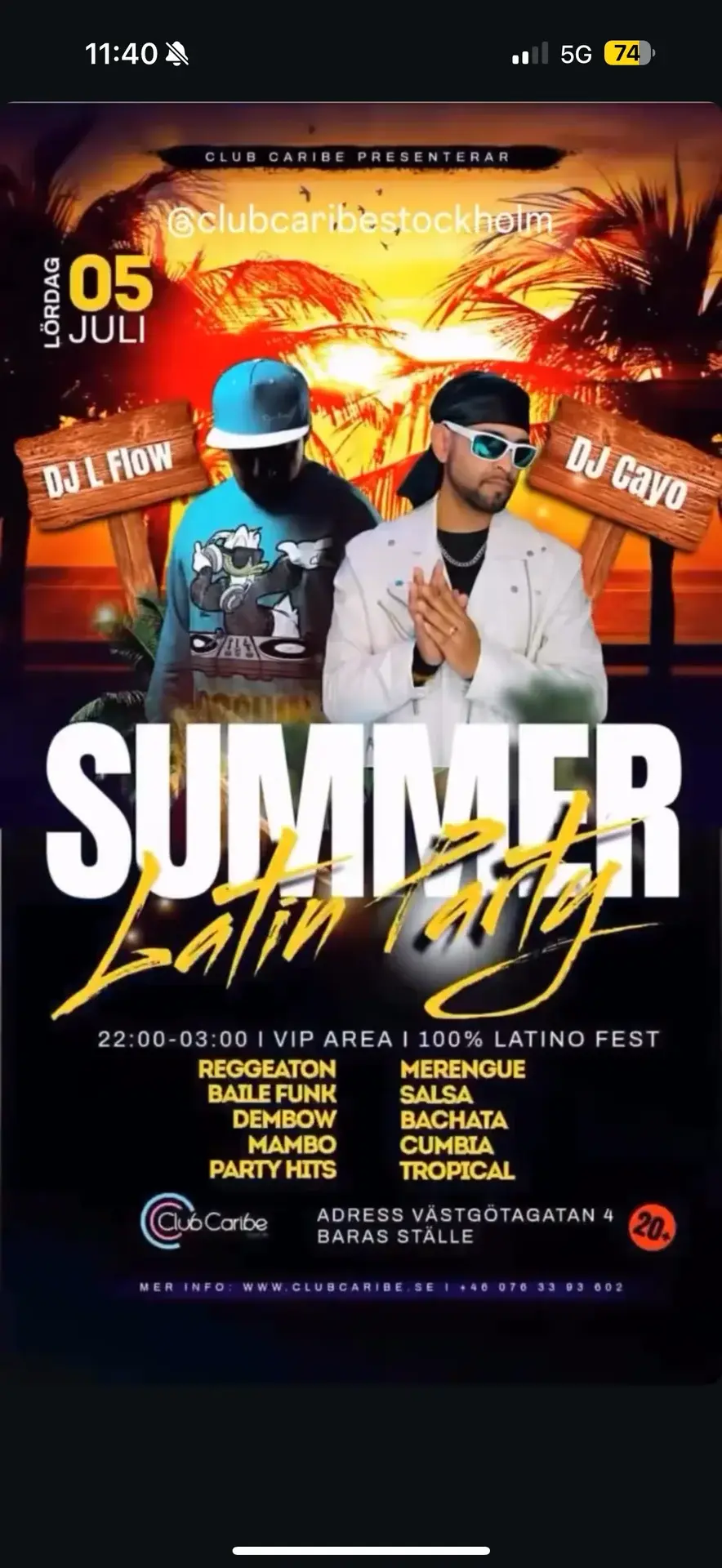 đŽ Summer Latin Party med DJ L Flow & DJ Cayo đ¶