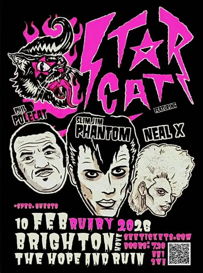 STARCAT (feat. Slim Jim Phantom) | BRIGHTON AND HOVE | TUE 10 FEB