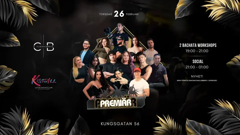 PREMIÄR! Club Bachata på Kristall! Torsdag 26 Februari!