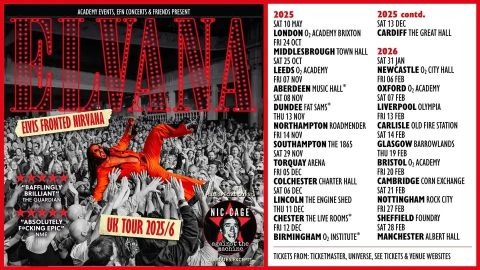 Elvana: Elvis Fronted Nirvana - Bristol - O2 Academy Bristol