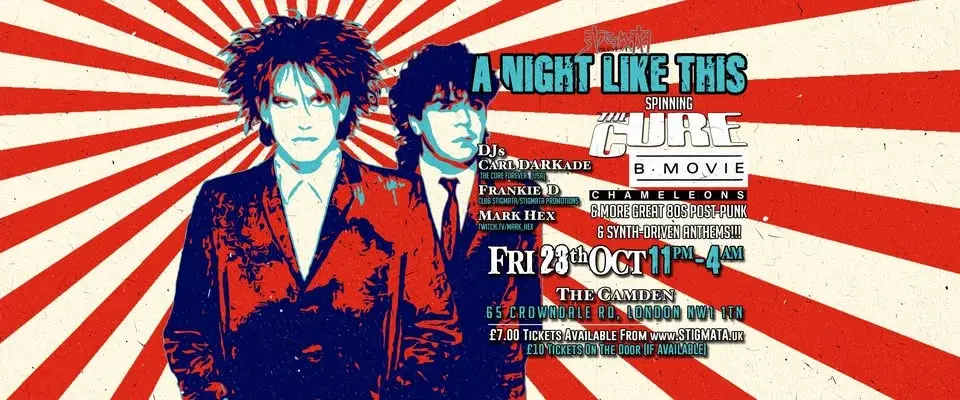 Stigmata Presents: A Night Like This 80s PostPunk NewWave SynthPop Goth Night