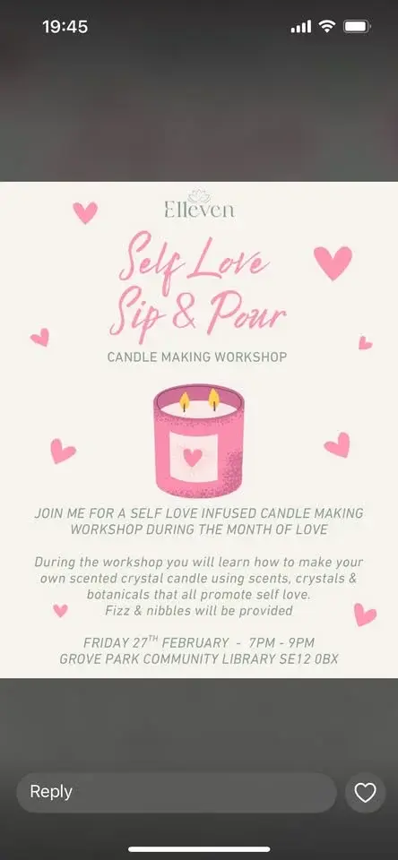Self Love candle making workshop