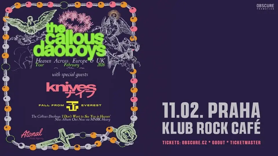 THE CALLOUS DAOBOYS, KNIVES, FALL FROM EVEREST - Praha