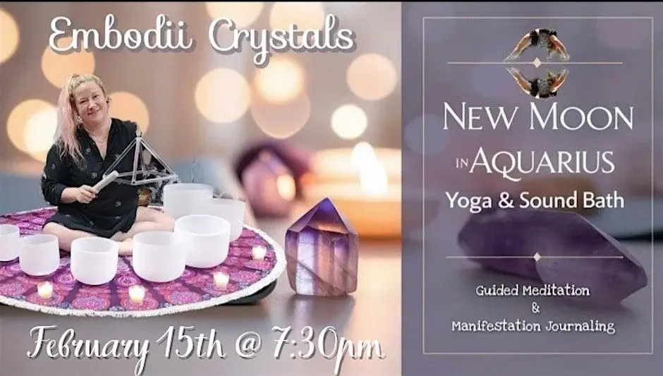 New Moon in Aquarius Yoga & Sound Bath