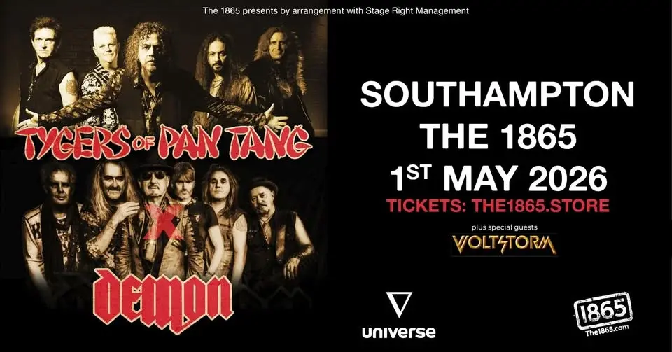 Tygers of Pan Tang + Demon with Support from Voltstorm LIVE at The 1865!